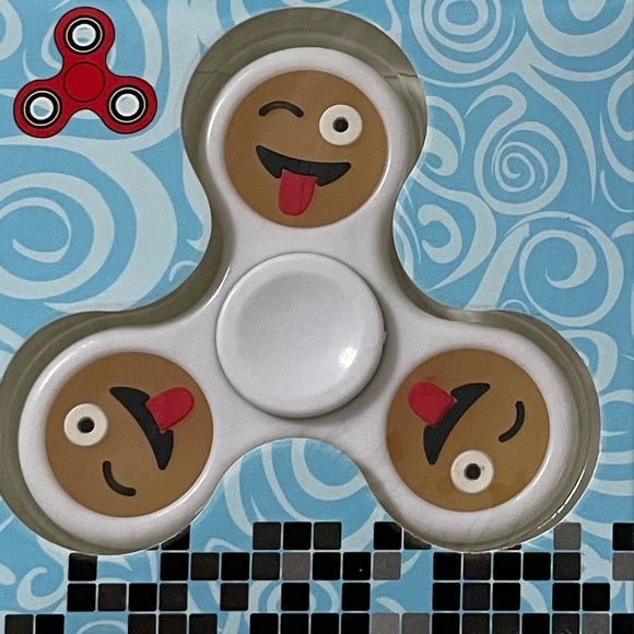 White Emoji Fidget Spinner NWT - Picture 3 of 4